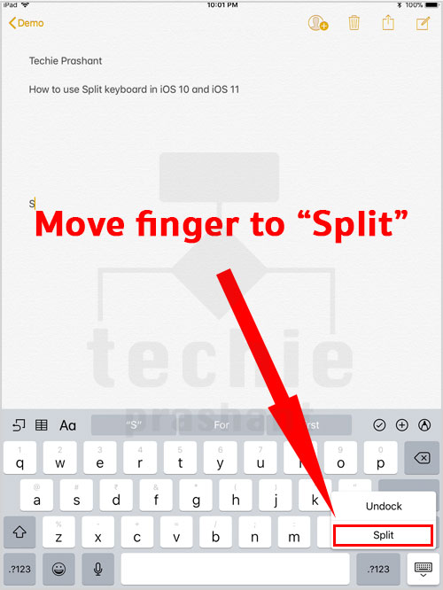 How to Use Split Keyboard iPad iOS 10
