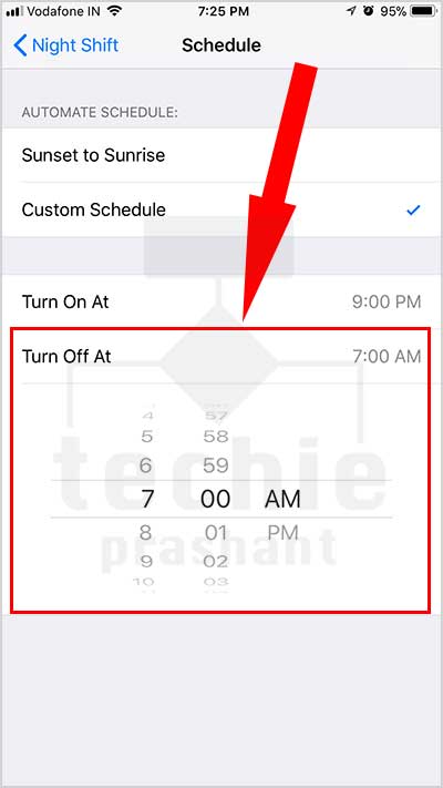 Night Shift Mode iOS11 - Turn Off Settings
