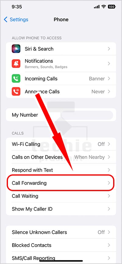Tap Call Forwarding