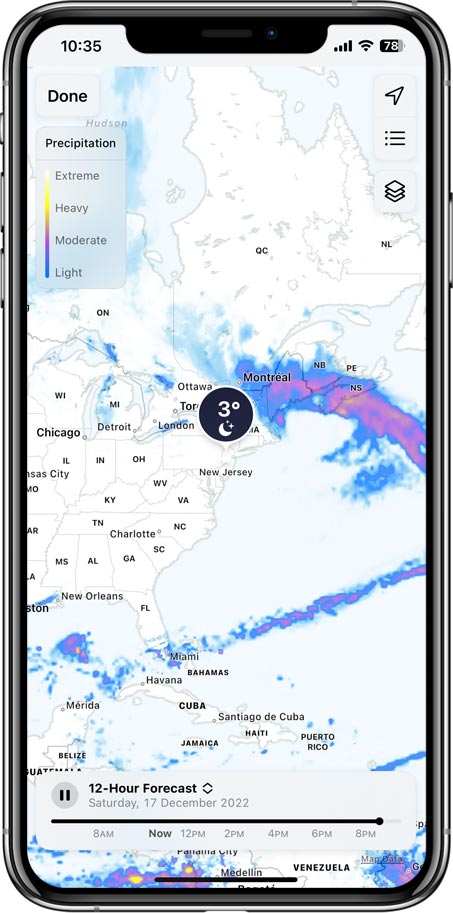 View Precipitation map