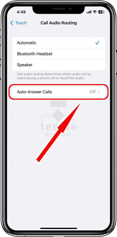 Tap auto answer calls iOS 16