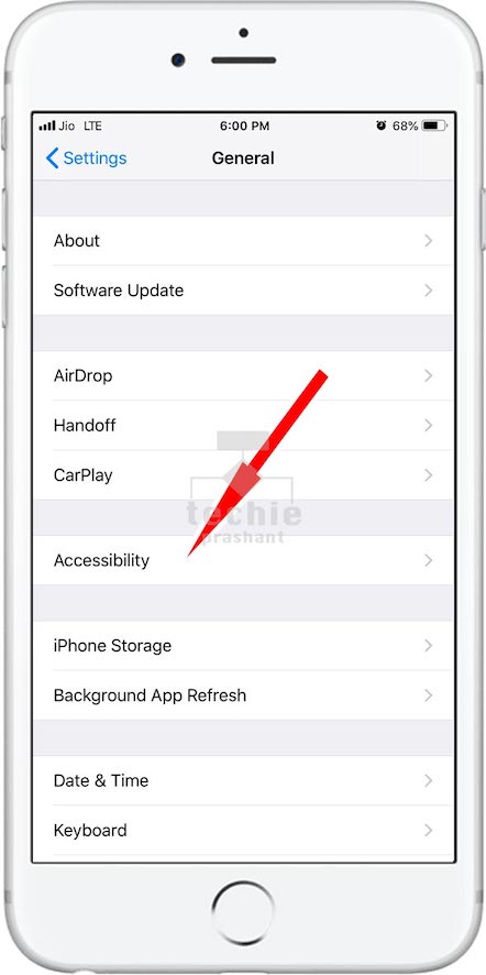 Tap Accessibility in iOS 12