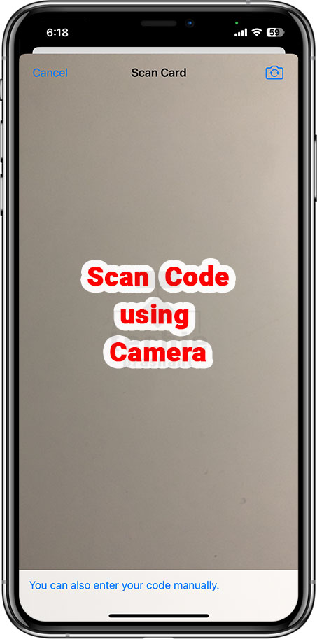 Scan Code Using Camera